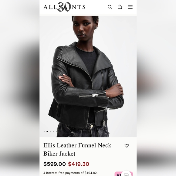 All Saints Leather Jacket - Picture 6 of 6